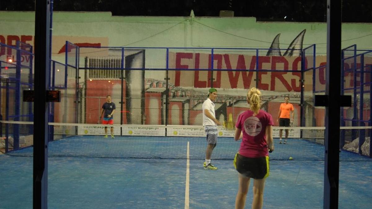 
Carlos Hernández, 33, José María Escriña, commonly known as Chema, 43, Jennifer Gattinger, 32, and Adrien Buisson, 28, took advantage of the cooler weather and played pádel at Real Pádel Miami. 
