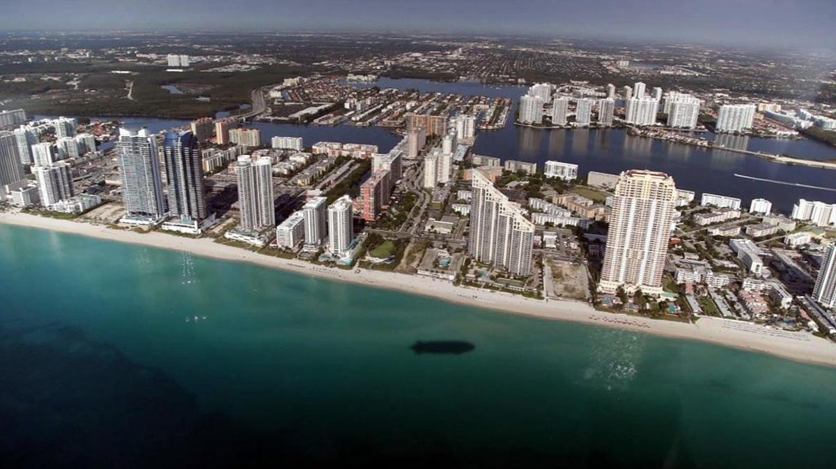 A 2011 view of Sunny Isles Beach from the air.