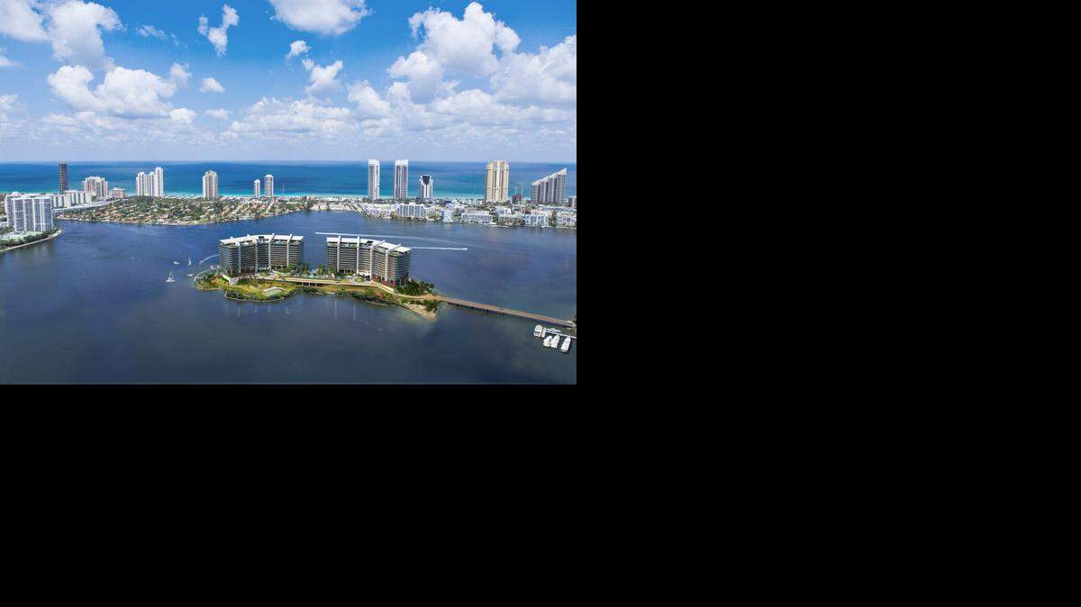 
Rendering of the Privé at Island Estates condominium project on the north island of Island Estates in Aventura.
