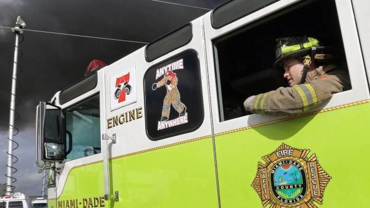 Miami-Dade Fire rescue responds to an incident.