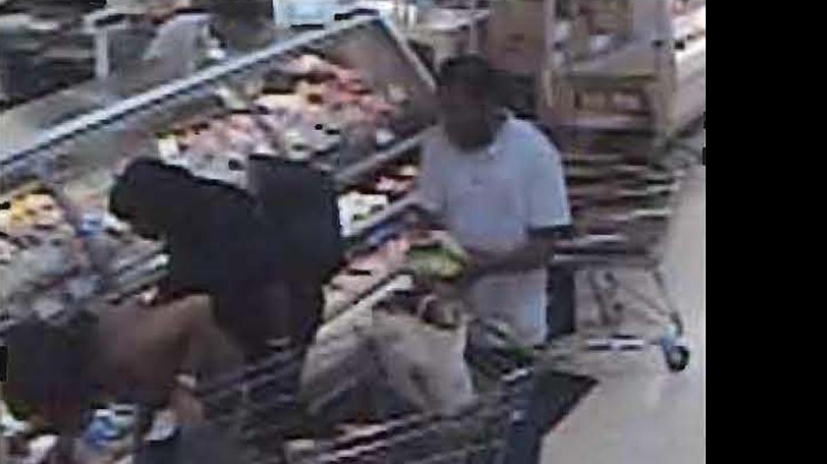 
An unknown female distracted a shopper while a male stole her wallet from her purse in a grocery cart. Surveillance cameras caught the scheme in a Publix supermarket in Aventura. 
