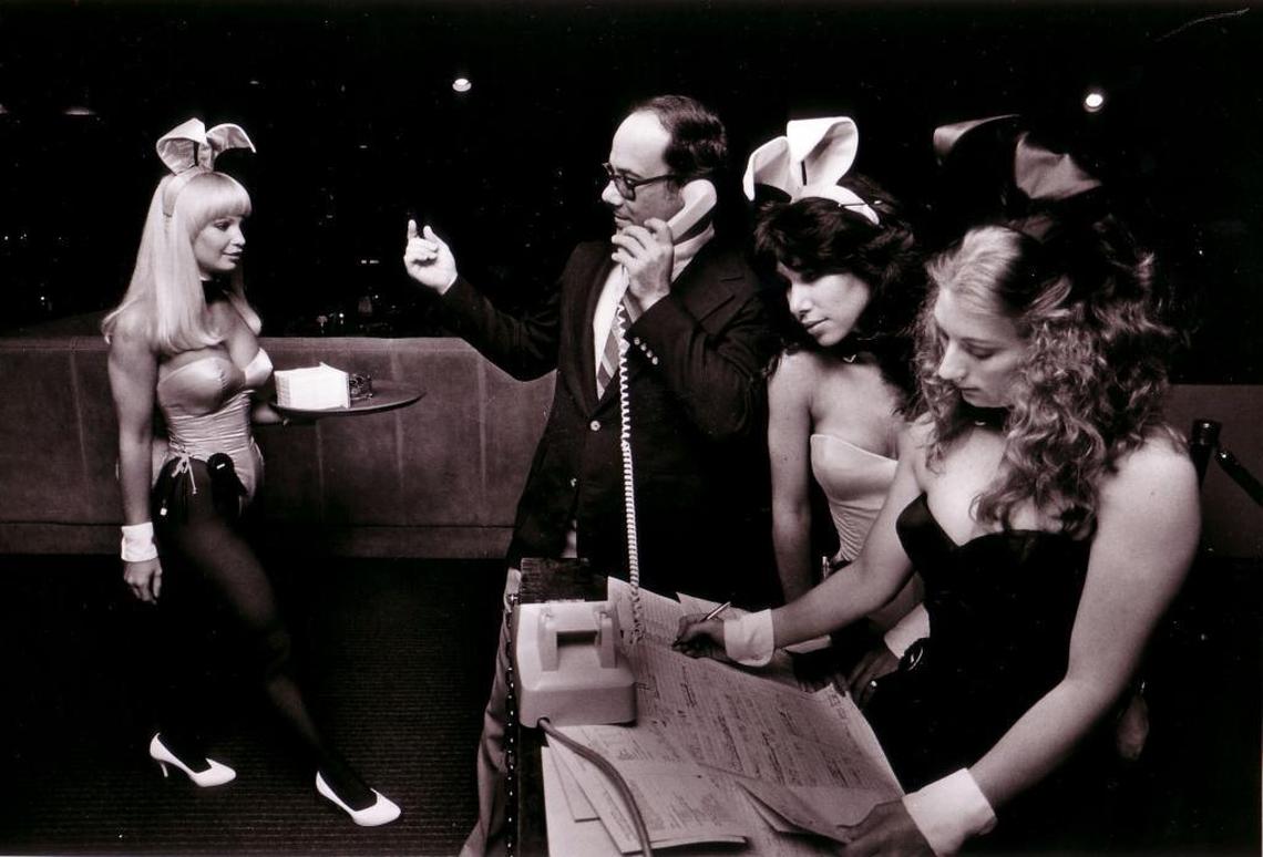 Playboy Club bunnies Bunny Bianca, Bunny Seth, Bunny Allyson, Bunny Ranae at the Miami venue in 1971.