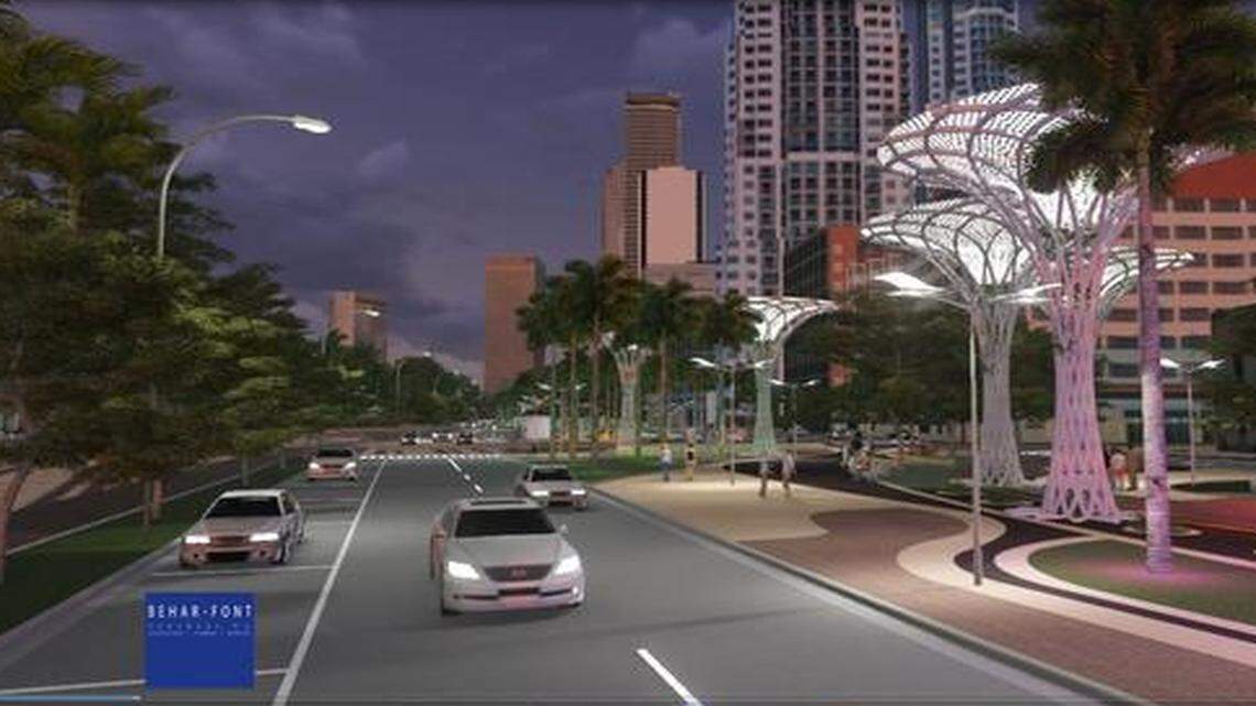 
Rendering of what Biscayne Boulevard near downtown would look like.
