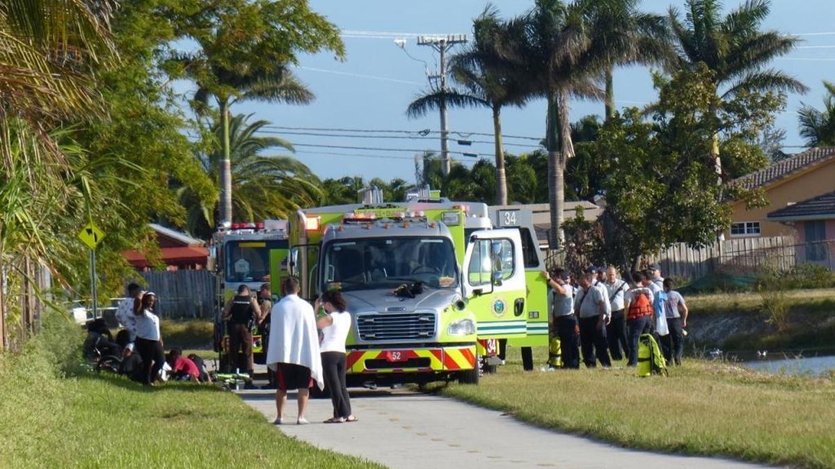 A child was rescued Sunday from a canal near Southwest 204th Street and 127th Avenue.