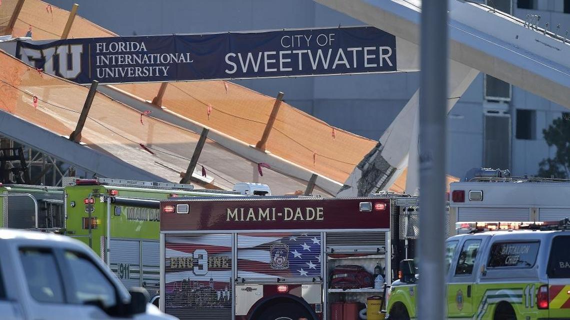 FIU’s pedestrian bridge collapsed Thursday over Southwest Eighth Street, killing at least six.
