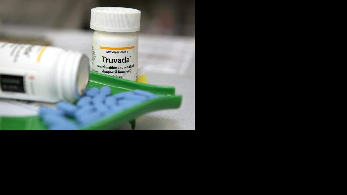 
 Bottles of the antiretroviral drug Truvada.
