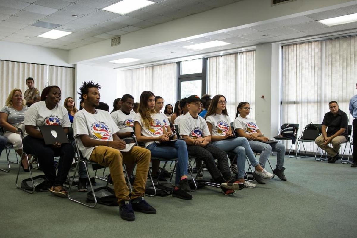 Twelve students graduated from the first Teen Citizen's Police Academy where they familiarized themselves with an array of law enforcement topics at the Miami-Dade Police Department in Doral on Friday, Aug. 18, 2017.
