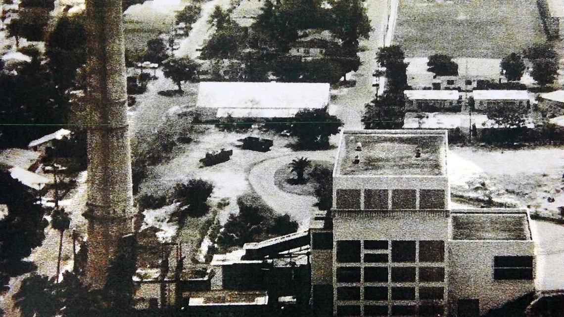 This photocopy of a photograph shows Old Smokey, an incinerator that was in Coconut Grove's West Grove community for decades. The incinerator, at 3425 Jefferson St., was demolished; in its place is the City of Miami Fire Rescue Training Center. A class action lawsuit has been filed against the city, blaming the government for cases of cancer, miscarriages and depressed property values.