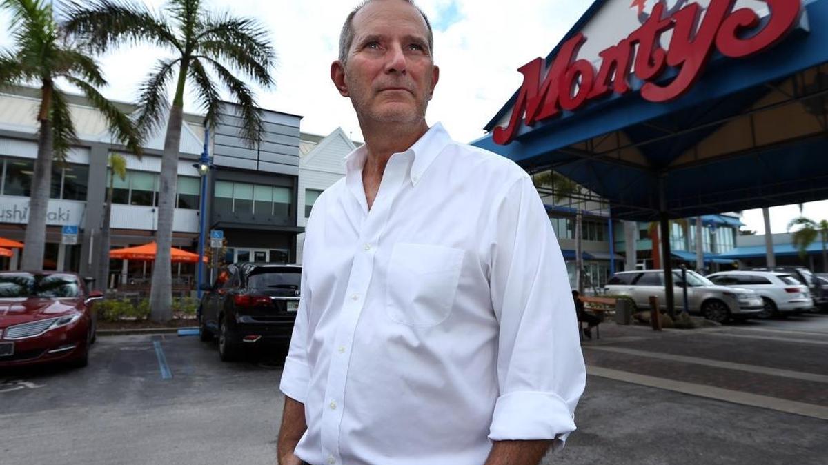 Jose Hevia, president of Aligned Bayshore Marina, is seeking a lease extension from voters on Monty’s Raw Bar in Coconut Grove, which his company owns.