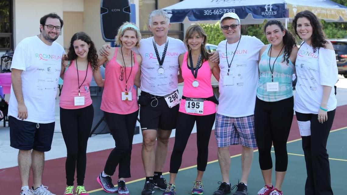 
Members of the Hollub and Wolf families co-chaired the third annual Rock 'N Run that raised funds for breast and ovarian cancer awareness and research.
