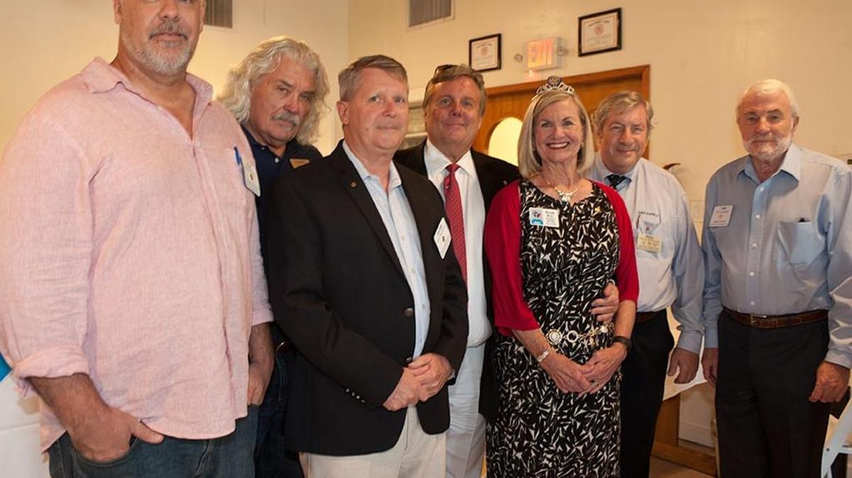 Members of the Rotary Club of Coconut Grove have provided missions and financial support to the Casa Colibri clinic in Nuevo Eden, Guatemala, that help the indigenous Mayan population. Officers include, from left, Joe King, Randy Lakel, Bob Gombosh, Richard W. Martin II, Ellen Blassi, Phil Everingham and Tim Crowther.