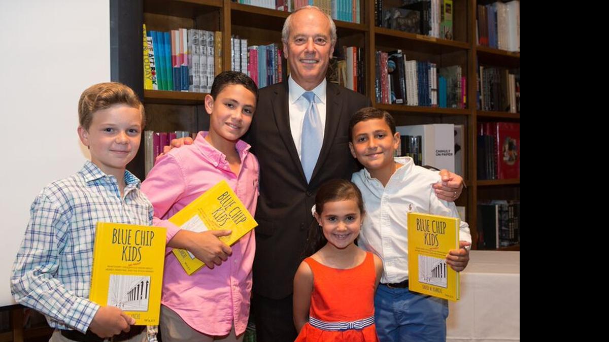 
David Bianchi presented his easy-to-read finance book for kids at Books & Books in Coral Gables. PJ Newcomm, Charles Silva, Catarina Silva and Jack Silva attended to get a head start learning about money, investing, and the stock market. 
