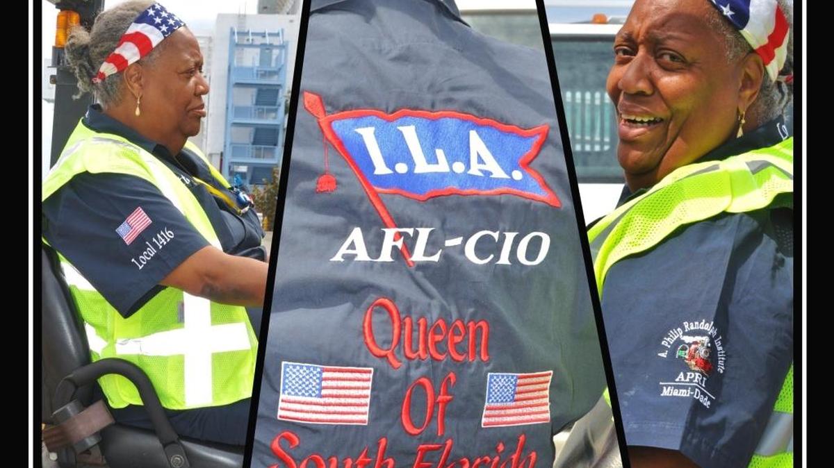Lovette McGill, the first woman elected to a position in Local 1416, is an equipment operator and vice president of the Florida State A. Phillip Randolph Institute.
