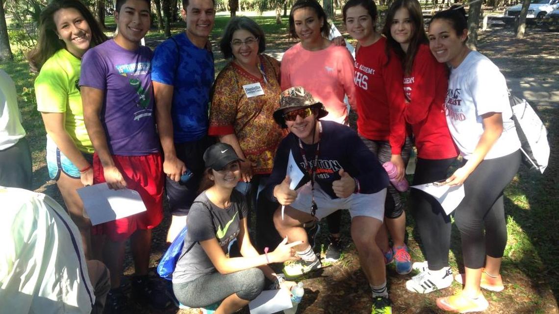 These walkers and more participated in the Miami Buena Vista Biltmore Lions Club 2016 Lions Centennial Walk-a-Thon to help persons who are blind and sight-impaired.