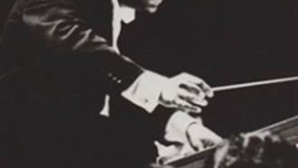 Maestro Dean Dixon conducting the Frankfurt Radio Symphony Orchestra in Frankfurt Germany, 1974. He was the music director of this orchestra for 14 years.