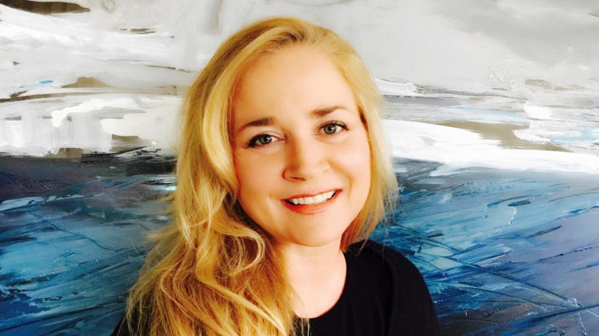 Cancer survivor Bonnie Robinson Angueira’s latest large-scale artwork will be featured in a one-woman show at the Wirtz Gallery during the January SOMI Art Walk.