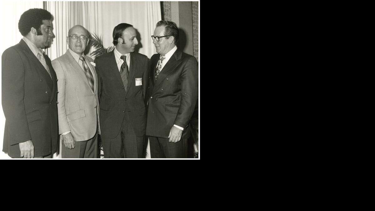 
Robert “Bob” Simms, Henry King Stanford, Jay Janis, and Stephen P. Clark attending a Community Relations Board event.


