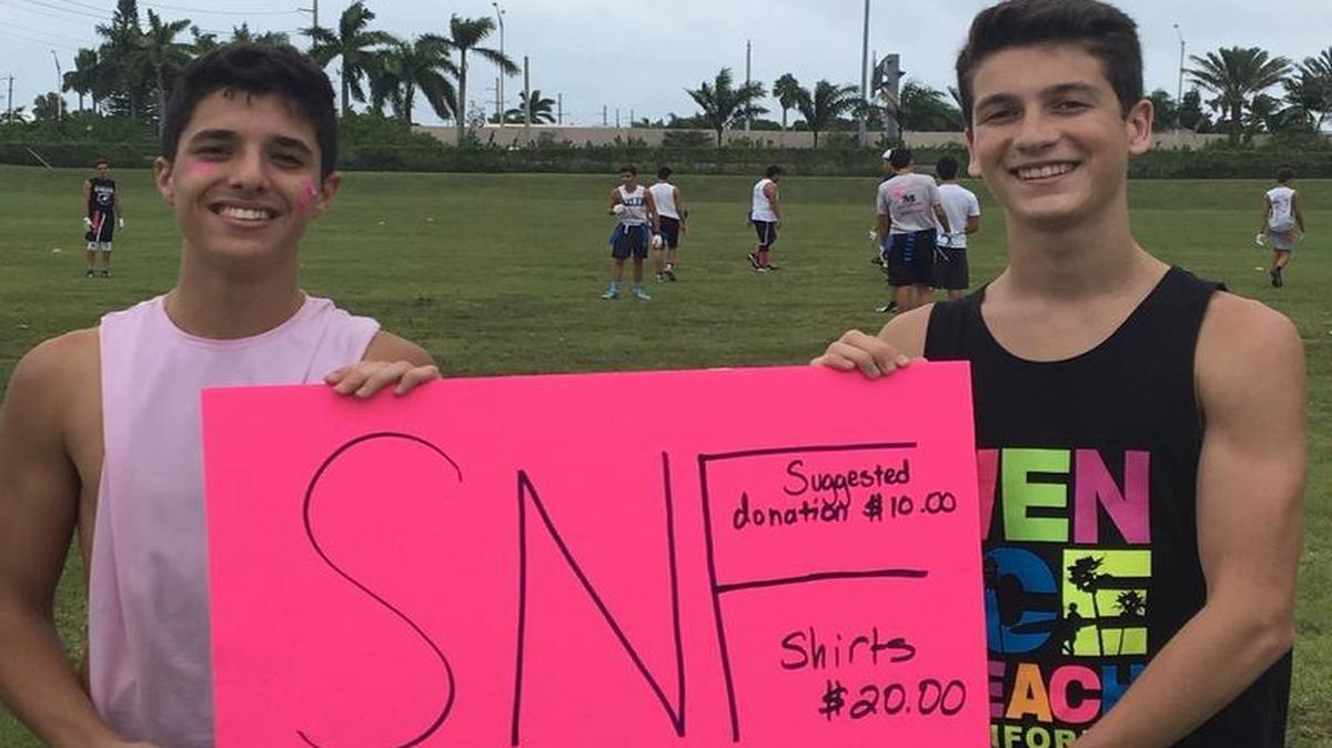 Joshua Rub and Dylan Hopen are founders of Sports Nation Foundation. They organize events that encourage kids to be active in sports while raising funds for health issues.