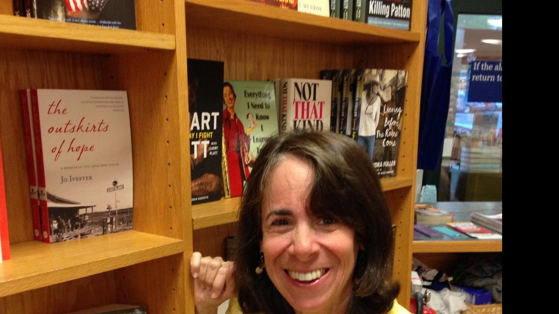 
Jo Ivester with her book, ‘The Outskirts of Hope,’ which tells her mother’s stories and her own as a 10-year-old in rural Mississippi.
