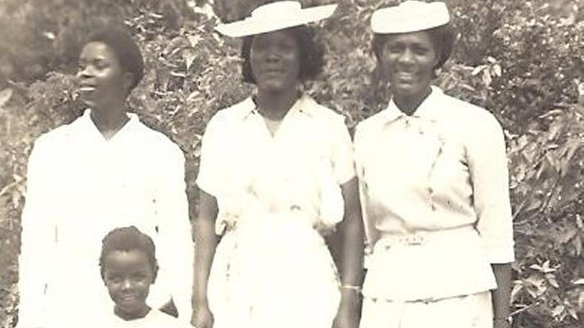 From left, Dora M. Seymour, her daughter Remona, Ludie McDaniel and Poseline Richardson. McDaniel recently celebrated her 100th birthday.