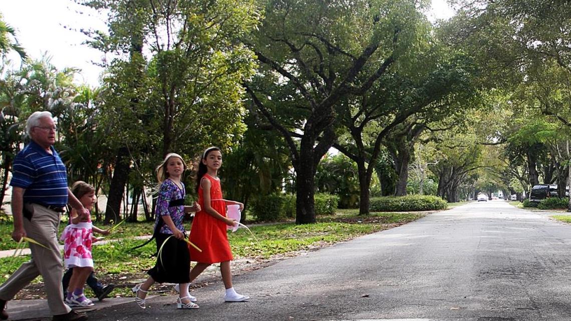 Coral Gables is lowering the speed limit on residential streets, citing studies that show pedestrians and cyclists are more likely to escape serious injury if struck by a car that is moving slower.