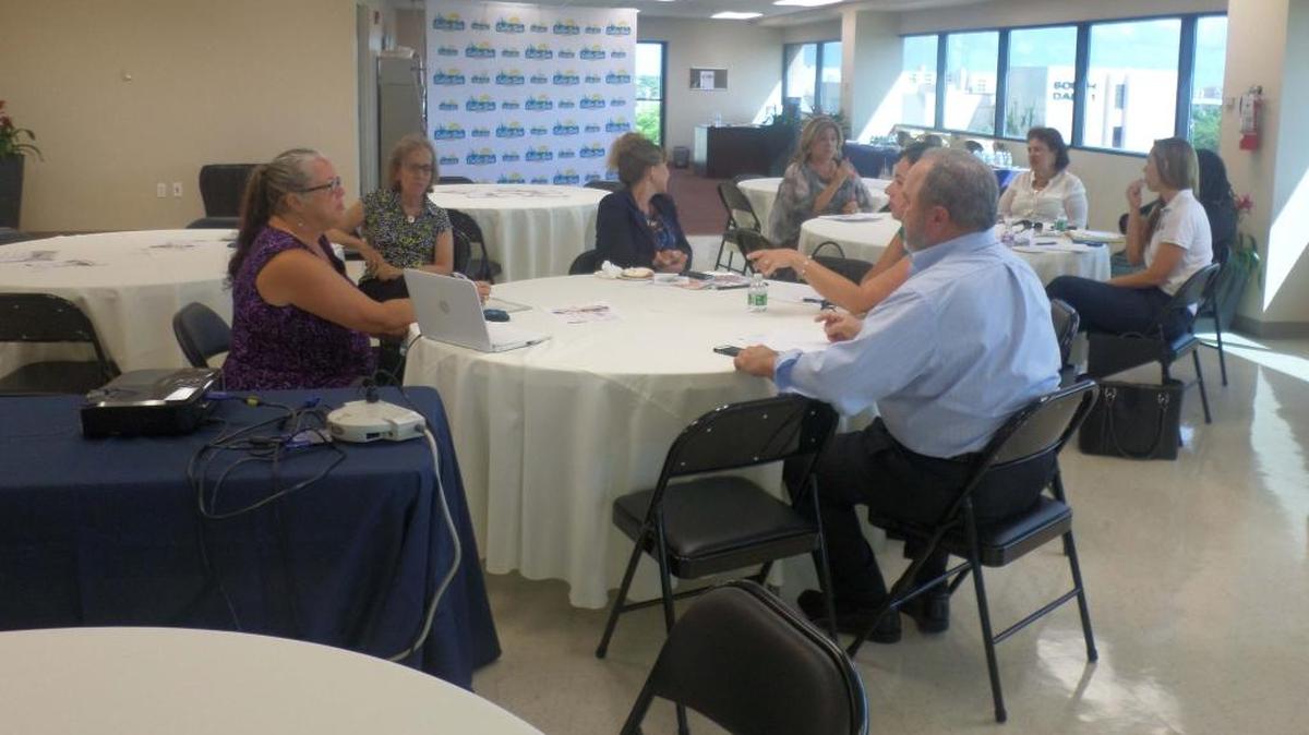 Participants converse at the ‘Aging in Miami-Dade’ workshop on June 27 in Cutler Bay.