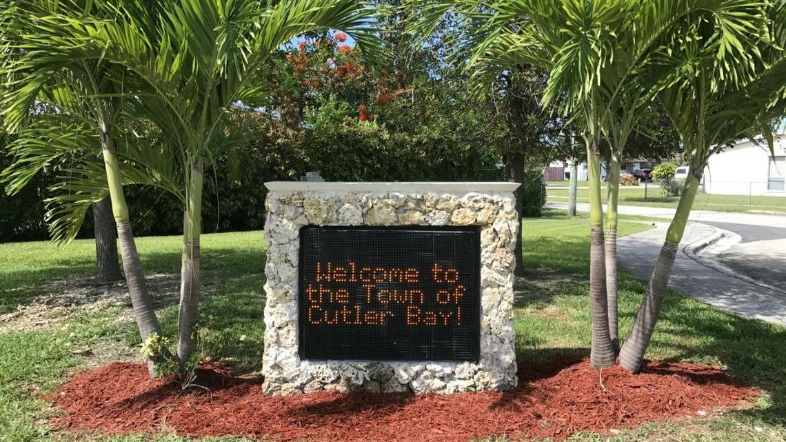 The town of Cutler Bay recently installed a new electronic message board on Caribbean Boulevard and Southwest 107 Avenue.