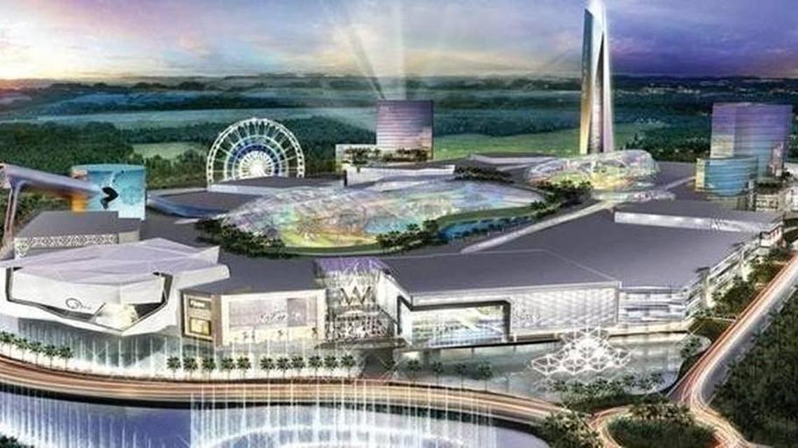 Rendering of American Dream Miami, a retail theme park slated to cover 200 acres near Miami Lakes.