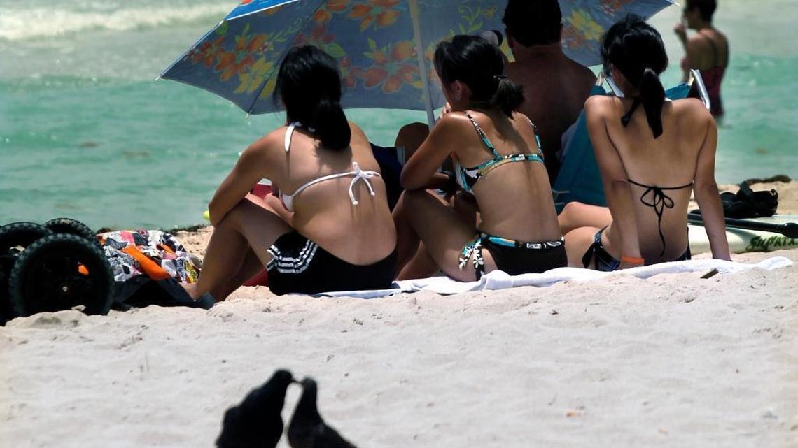 Miami-Dade’s tourism industry had a bruising year in 2016, with hotel taxes in their worst slump since 2009. In this 2011 file photo, beach goers in Miami Beach enjoy some time in the shade.