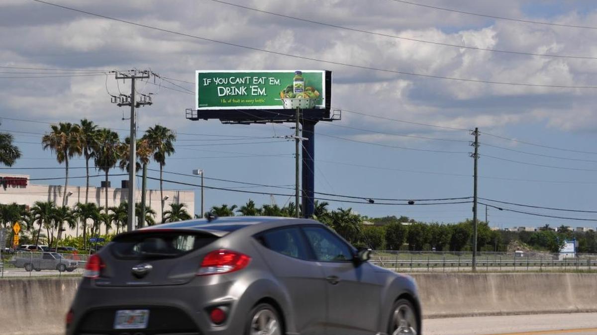 An SDE Media billboard in Doral off Florida’s Turnpike.