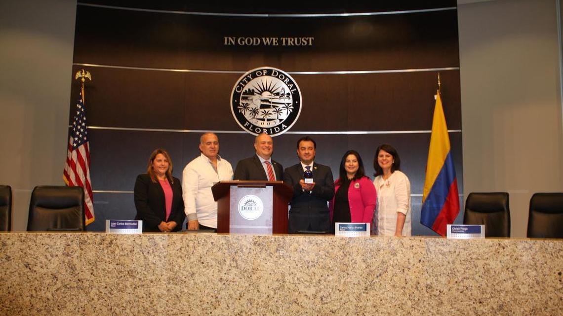 Doral signed its newest sister city agreement with Armenia, Colombia on March 25.
