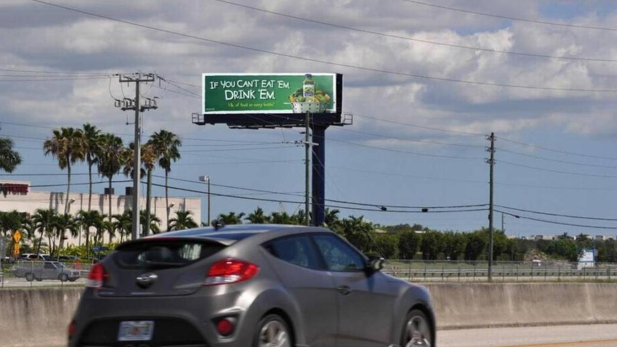 An SDE Media billboard in Doral off Florida’s Turnpike.