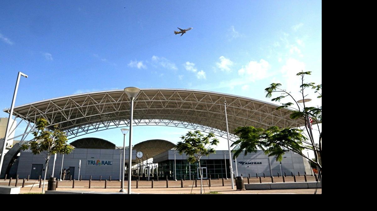 
The new Miami Tri-Rail Airport Station on Sunday, April 5, 2015, when the station opened for business. 
