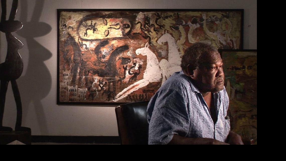 
Miami artist Purvis Young is shown in his art studio in this December 2006 file photo. 
