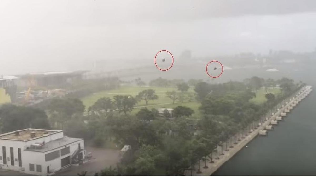A YouTube video shows patio furniture flying off condo balconies.