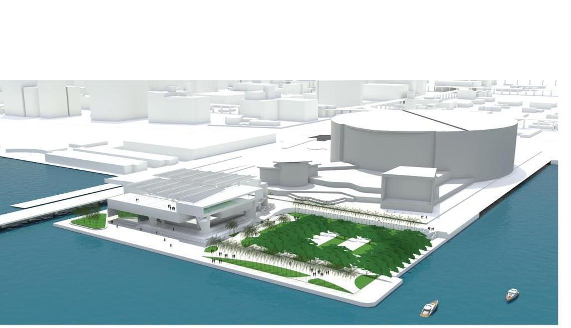 A rendering of what the Cuban Exile History Museum was going to look like if built behind the AmericanAirlines Arena on a piece of county-owned waterfront land known as Parcel B.
