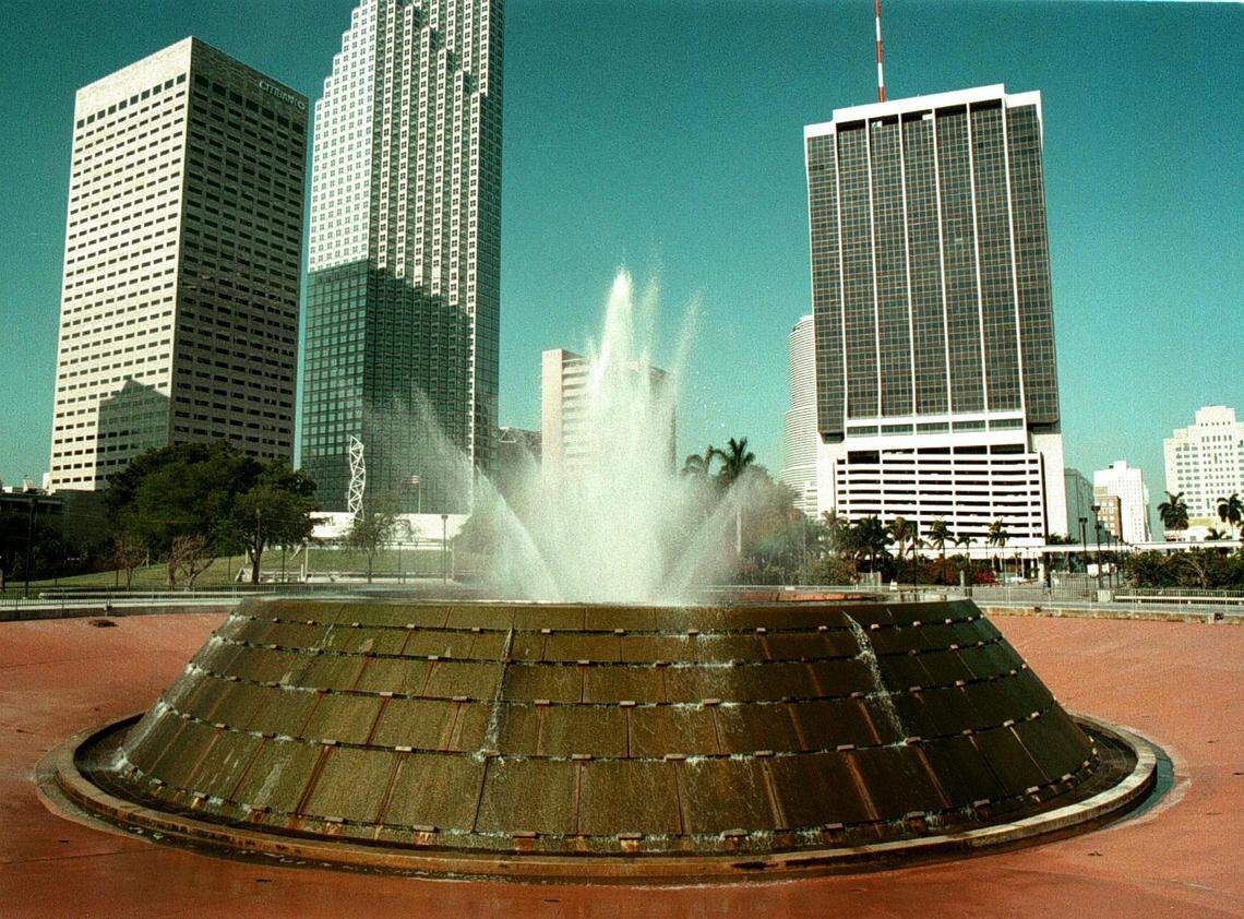 In 1999, the Pepper fountain in Bayfront Park in downtown Miami was running at half of its power to save money.