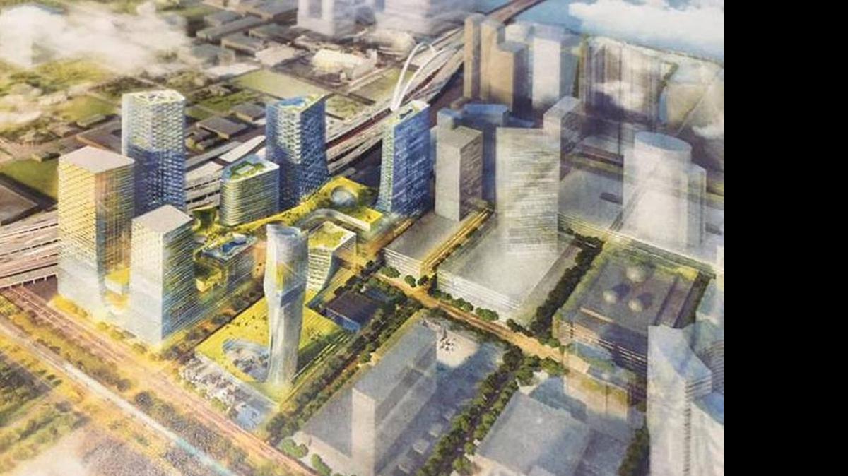 
A rendering of the Miami Innovation District, four blocks tucked between Northwest First Avenue and Interstate 395.
