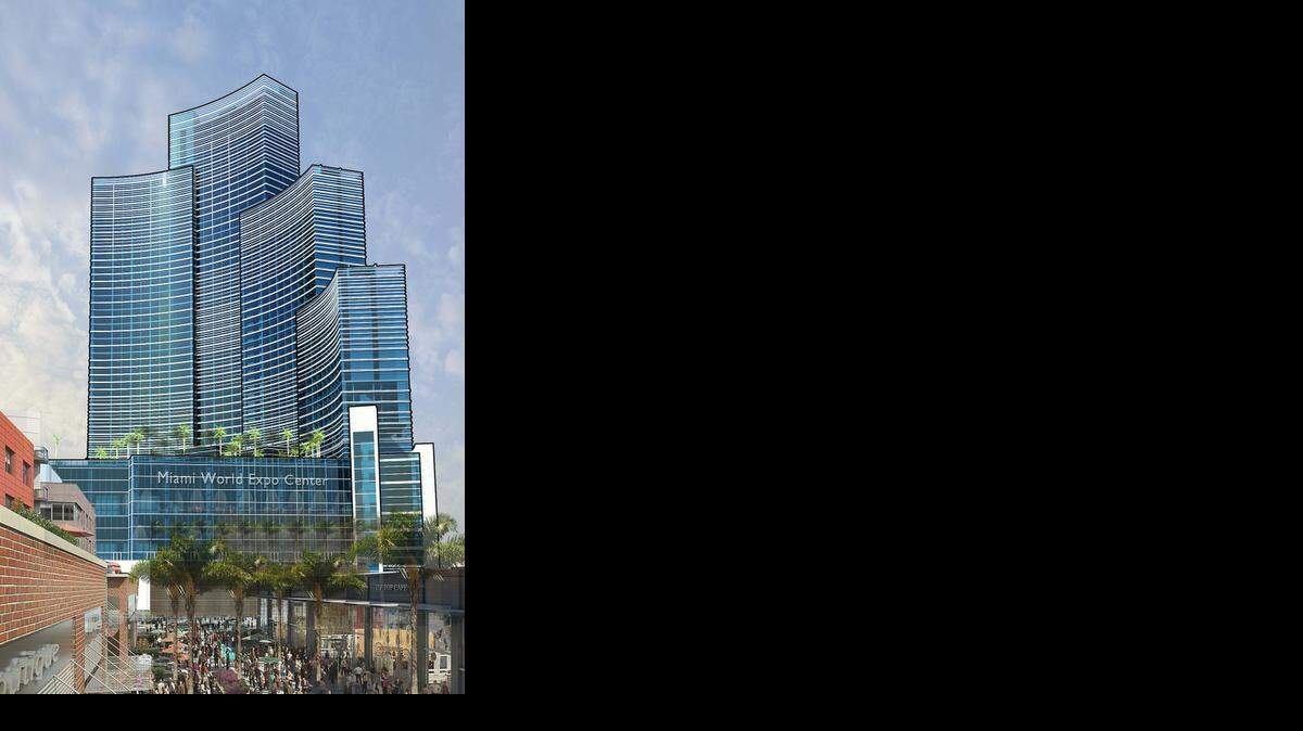 <cutline_leadin>ENVISIONED: </cutline_leadin>A rendering of the Marriott Marquis Miami World Center. Miami com-<252>missioners will vote on zoning exemp- tions for the project Thursday. <137>Source: Nichols Brosch Wurst Wolfe & Associates<137>