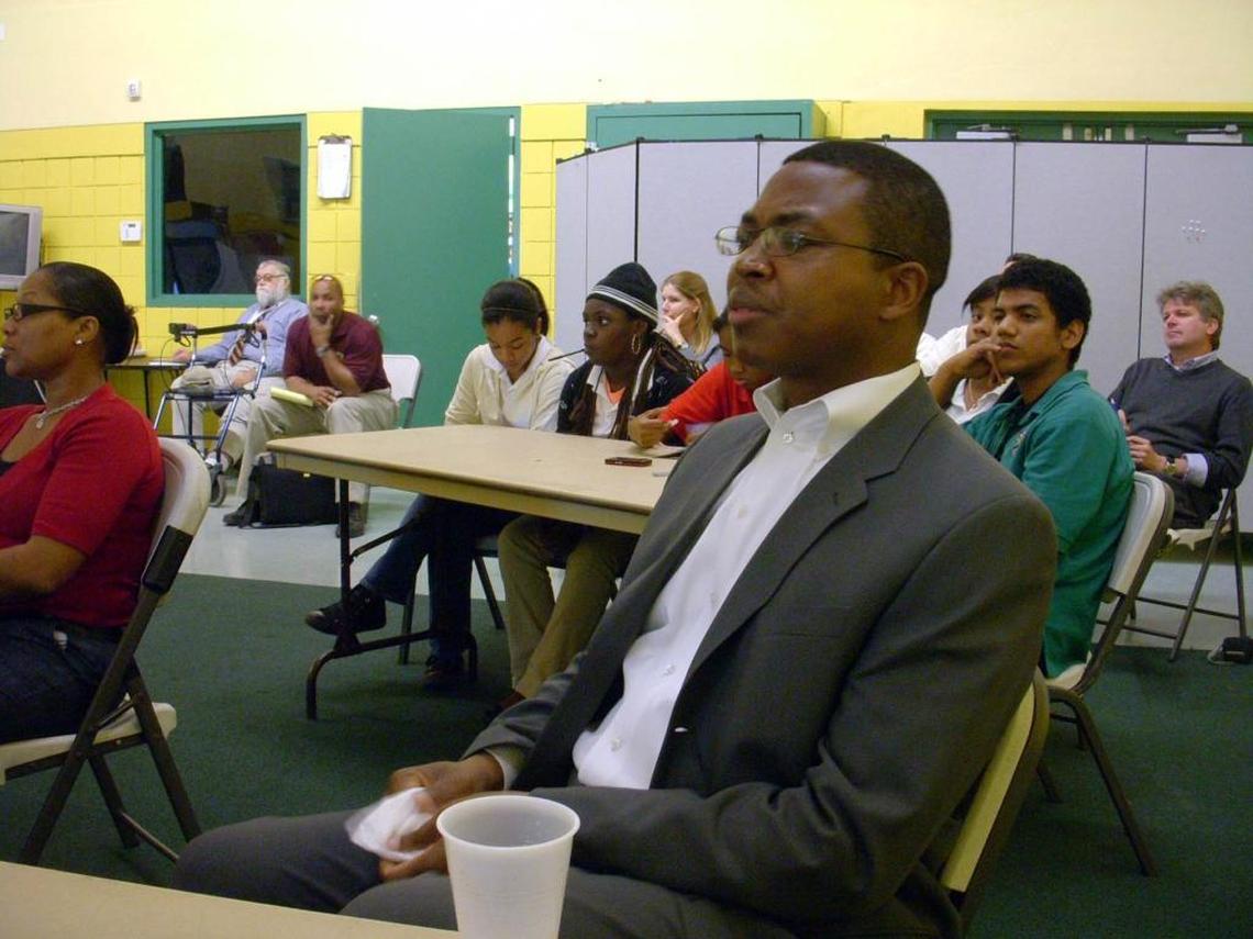 Ola Aluko is shown from his time as director of Miami’s capital improvement department. Mayor Tomás Regalado fired Aluko at a news conference in 2010.