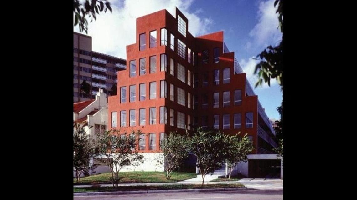 The Babylon apartments in Brickell, the first building designed by Miami design giant Arquitectonica.