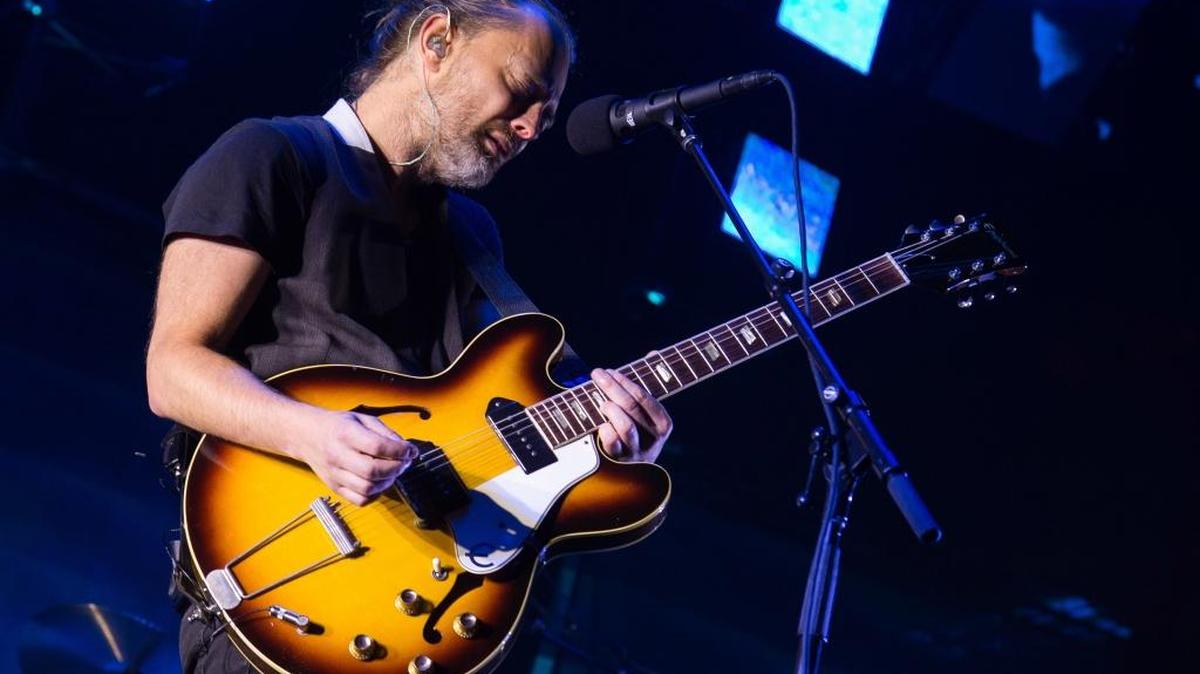 Thom Yorke from the band Radiohead performs at Madison Square Garden on Tuesday, July 26, 2016, in New York.
