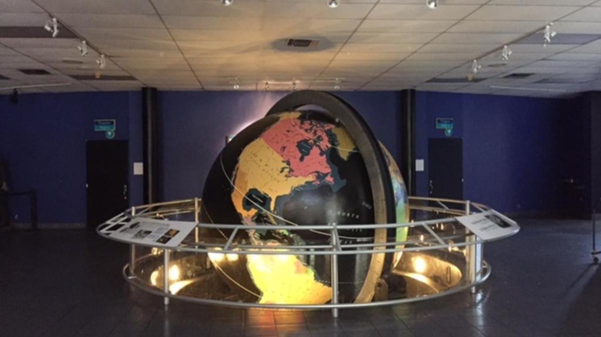 Pan Am globe at the old Miami Science Museum facility in Coconut Grove.