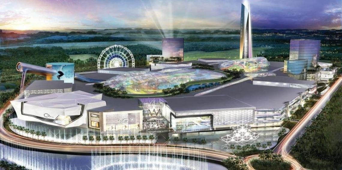 A rendering of the proposed American Dream Miami retail theme park in Northwest Miami-Dade. The 175-acre project is scheduled to open in 2023.