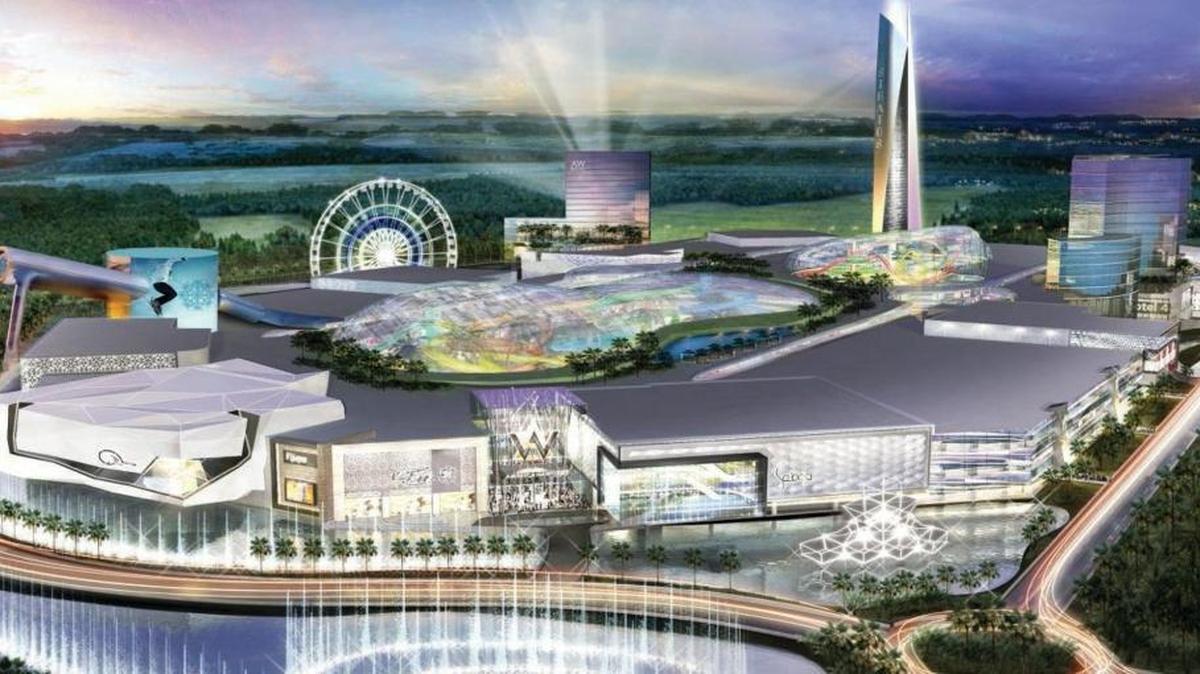 A rendering of the proposed American Dream Miami retail theme park in Northwest Miami-Dade. The 175-acre project is scheduled to open in 2023.