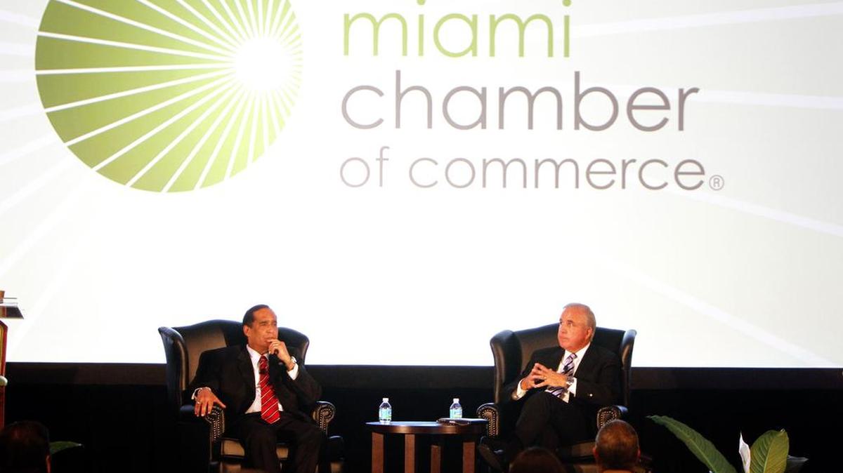 During the 2012 Miami-Dade mayoral race, the Greater Miami Chamber of Commerce hosts the first forum between leading candidates Joe Martinez, then chairman of the County Commission, and the incumbent who won, Mayor Carlos Gimenez. Four years later, Gimenez’s spokesman is interested in serving as president of the chamber as it searches for a new leader.