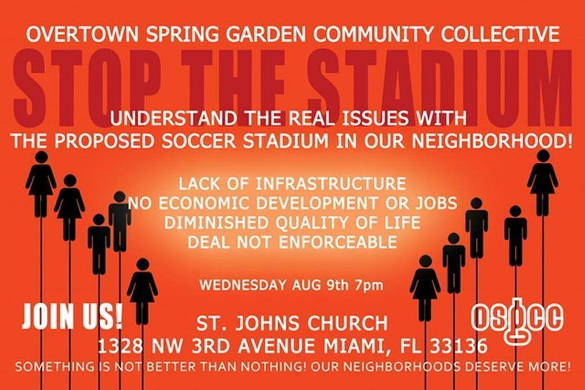 The Overtown Spring Garden Community Collective is fighting David Beckham’s proposed soccer stadium in Overtown.