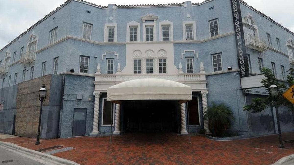 The exterior of the historic Coconut Grove Playhouse, which will be restored under a new Miami-Dade County master plan, as seen on July 27, 2011.