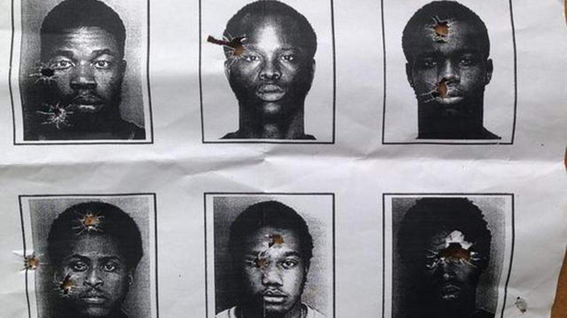 
The photo lineup Woody Deant’s sister found in the trash.
