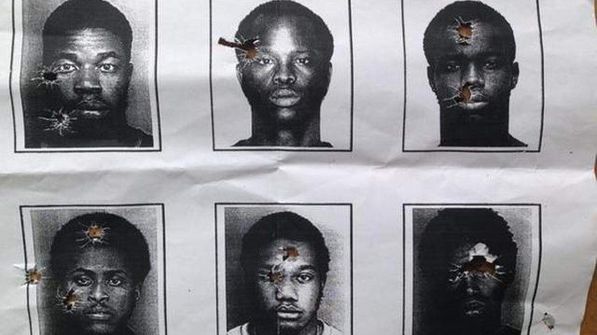 
The photo lineup Woody Deant’s sister found in the trash.
